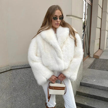 Fox Fur Jacket Women Short Autumn Winter Faux Fur Coat Young All Match Plush Women Clothing - Modestly Vogue